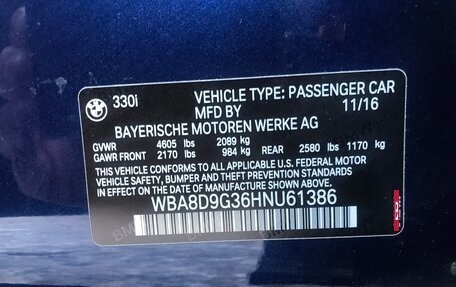 BMW 3 серия, 2017 год, 2 685 000 рублей, 25 фотография