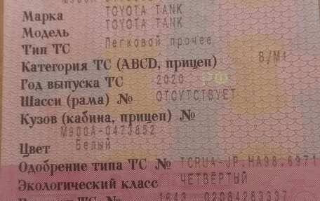 Toyota Tank I, 2020 год, 1 500 000 рублей, 34 фотография