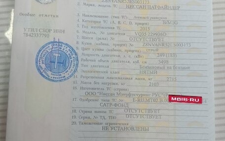 Nissan Pathfinder, 2015 год, 1 490 000 рублей, 11 фотография