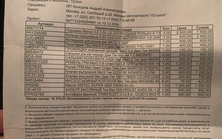 Daewoo Matiz I, 2012 год, 130 000 рублей, 8 фотография