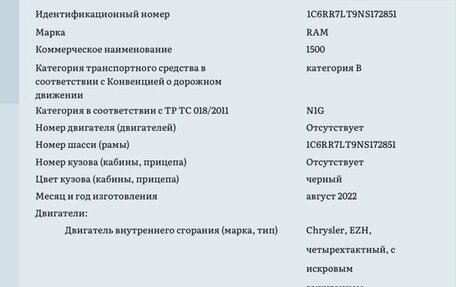 Dodge RAM IV, 2019 год, 4 500 000 рублей, 16 фотография