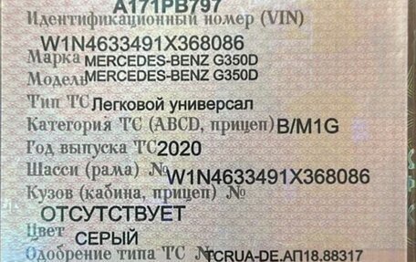 Mercedes-Benz G-Класс W463 рестайлинг _iii, 2020 год, 14 300 000 рублей, 4 фотография