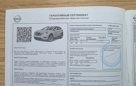Nissan Murano, 2018 год, 2 690 рублей, 19 фотография