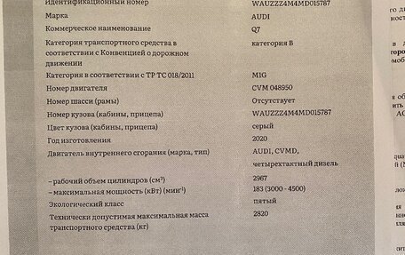 Audi Q7, 2020 год, 7 900 000 рублей, 6 фотография