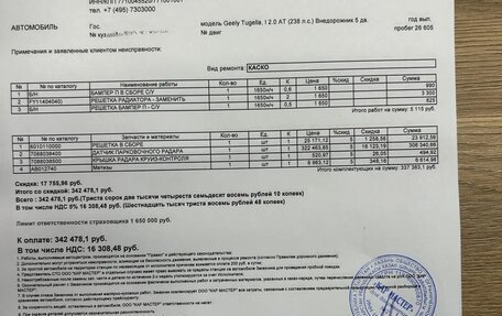 Geely Tugella FY11, 2022 год, 2 300 000 рублей, 10 фотография